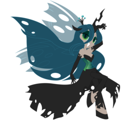 Size: 3000x3000 | Tagged: safe, artist:kogun, queen chrysalis, changeling, changeling queen, human, g4, clothes, dress, female, humanized, simple background, solo, transparent background