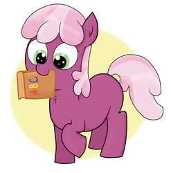 Size: 927x937 | Tagged: safe, artist:mascimus, cheerilee, g4, book, female, filly, filly cheerilee, mouth hold, school, solo