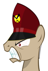 Size: 2000x3000 | Tagged: safe, artist:misteraibo, pony, >:c, angry, angry marines, bloodshot eyes, commissar, frown, gritted teeth, heresy, john fuklaw, ponified, rage, simple background, solo, transparent background, warhammer (game), warhammer 40k, wide eyes