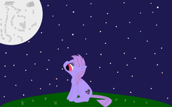 Size: 1024x640 | Tagged: safe, artist:youwillneverkno, oc, oc only, moon, solo, stars