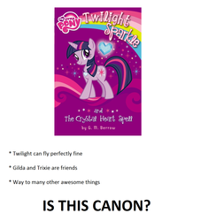 Size: 1224x1300 | Tagged: safe, twilight sparkle, g4, my little pony chapter books, twilight sparkle and the crystal heart spell, book, canon, implied gilda, implied trixie, text