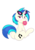 Size: 744x1052 | Tagged: safe, artist:joey darkmeat, artist:spier17, dj pon-3, vinyl scratch, pony, unicorn, g4, .svg available, blushing, butt, cutie mark, donut, female, food, glasses, hooves, horn, looking at you, looking back, looking back at you, mare, plot, simple background, sitting, solo, sunglasses, svg, transparent background, vector, vinyl ass, vinyl's glasses