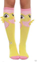 Size: 328x557 | Tagged: safe, fluttershy, human, g4, clothes, hairless legs, hot topic, human female, human legs, irl, irl human, legs, merchandise, photo, socks, solo, stockings, thigh highs, tube socks, wing socks