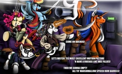 Size: 1250x761 | Tagged: safe, artist:jamescorck, pipsqueak, rainbow dash, oc, oc:cashmere, oc:movie slate, pony, g4, ask, bipedal, cannon, clothes, hat, pirate, pirate dash, pirates of the caribbean, sword, tumblr