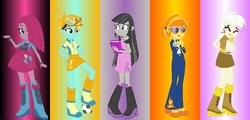 Size: 1024x492 | Tagged: safe, artist:princesslunalovesme, gilda, lightning dust, octavia melody, pinkie pie, spitfire, equestria girls, g4, cute, cutefire, eqg promo pose set, equestria girls-ified, pinkamena diane pie, tavibetes