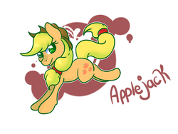 Size: 700x525 | Tagged: safe, artist:cotton, applejack, g4, bucking, female, looking at you, solo