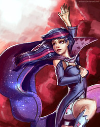 Size: 900x1144 | Tagged: safe, artist:andaerz, twilight sparkle, human, g4, female, humanized, light skin, solo