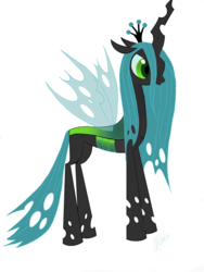 Size: 1642x2184 | Tagged: safe, artist:blindfaith-boo, queen chrysalis, changeling, changeling queen, g4, crown, female, jewelry, regalia, simple background, solo, vector, white background