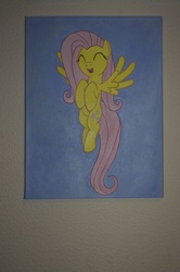 Size: 2848x4288 | Tagged: safe, artist:blindfaith-boo, fluttershy, g4, acrylic painting, female, painting, solo, traditional art