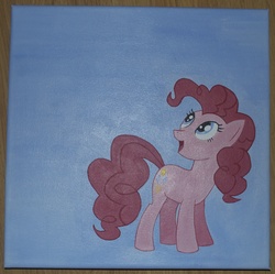 Size: 2275x2269 | Tagged: safe, artist:blindfaith-boo, pinkie pie, g4, female, painting, solo, traditional art