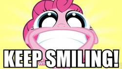 Size: 960x540 | Tagged: safe, pinkie pie, smile hd, g4, female, image macro, kyoryuger, solo, super sentai