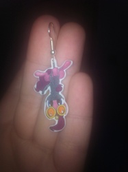 Size: 1936x2592 | Tagged: safe, artist:blindfaith-boo, pinkie pie, g4, customized toy, irl, pendant, photo, pinkie spy