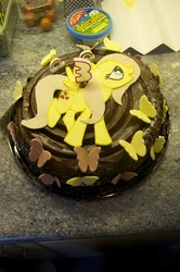 Size: 2848x4288 | Tagged: safe, artist:blindfaith-boo, fluttershy, g4, birthday, cake, food art, irl, photo