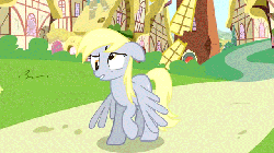 Size: 640x360 | Tagged: safe, artist:mysteryben, derpy hooves, pegasus, pony, epic rage time, g4, animated, eye beams, female, hoofy-kicks, laser, mare, optic blast, solo, xk-class end-of-the-world scenario