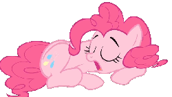 Size: 600x342 | Tagged: safe, artist:pinkiepizzles, pinkie pie, earth pony, pony, g4, mmmystery on the friendship express, animated, behaving like a dog, breathing, female, puppy pie, sleeping, solo