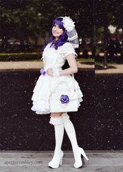 Size: 500x700 | Tagged: safe, anonymous artist, rarity, human, g4, cosplay, fashion, high heels, irl, irl human, lolita fashion, photo, solo