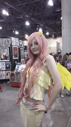 Size: 1080x1920 | Tagged: artist needed, safe, fluttershy, human, g4, comic con, convention, cosplay, irl, irl human, photo, solo