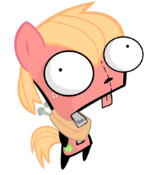 Size: 1000x1197 | Tagged: safe, big macintosh, earth pony, pony, g4, gir, invader zim, male, simple background, solo, stallion, transparent background