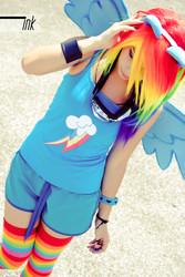 Size: 2592x3872 | Tagged: safe, rainbow dash, human, g4, cosplay, irl, irl human, photo, solo