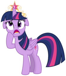Size: 733x837 | Tagged: safe, artist:spier17, twilight sparkle, alicorn, pony, g4, big crown thingy, derp, element of magic, female, folded wings, mare, simple background, solo, svg, transparent background, twilight sparkle (alicorn), vector, wings