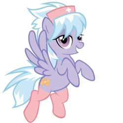 Size: 2000x2000 | Tagged: safe, artist:erisgrim, cloudchaser, pegasus, pony, g4, bedroom eyes, clothes, female, nurse, nurse outfit, show accurate, simple background, socks, solo, transparent background, vector