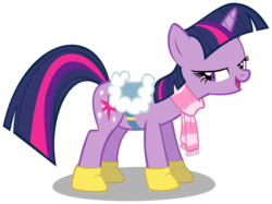 Size: 954x715 | Tagged: safe, artist:kopachris, twilight sparkle, pony, unicorn, g4, winter wrap up, bedroom eyes, boots, clothes, female, kinky, mare, open mouth, saddle, scarf, simple background, solo, svg, transparent background, unicorn twilight, vector