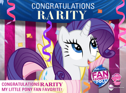 Size: 850x628 | Tagged: safe, edit, fluttershy, rarity, g4, best pony, fake, fan favorite poll, fan favorite poll drama, seems legit