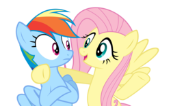 Size: 5120x3200 | Tagged: safe, artist:pikamander2, fluttershy, rainbow dash, g4, .svg available, absurd resolution, simple background, transparent background, vector