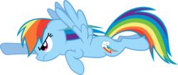 Size: 1740x735 | Tagged: safe, artist:uxyd, rainbow dash, pegasus, pony, dragonshy, g4, .svg available, female, simple background, solo, svg, transparent background, vector