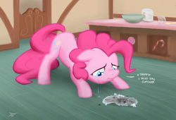 Size: 957x649 | Tagged: safe, artist:topgull, pinkie pie, g4, crying, female, invader zim, solo