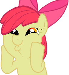 Size: 452x491 | Tagged: safe, apple bloom, earth pony, pony, g4, dashface, female, filly, foal, gif, non-animated gif, simple background, solo, transparent background