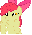 Size: 452x491 | Tagged: safe, apple bloom, earth pony, pony, g4, dashface, female, filly, foal, gif, non-animated gif, simple background, solo, transparent background