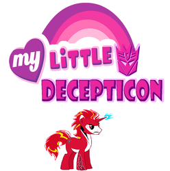 Size: 1048x1055 | Tagged: safe, artist:laserbot, edit, g4, knock out, logo, logo edit, my little pony logo, my little x, ponified, transformers, transformers prime