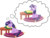 Size: 2000x1512 | Tagged: safe, artist:masem, twilight sparkle, g4, book, cushion, dream, drool, female, simple background, solo, that pony sure does love books, transparent background, vector