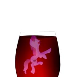 Size: 2000x2000 | Tagged: safe, artist:catopia26, berry punch, berryshine, earth pony, pony, g4, cup of pony, female, micro, solo, wine