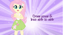 Size: 638x354 | Tagged: safe, fluttershy, equestria girls, g4, animated, dancing, eg stomp, equestria girls prototype, female, kazotsky kick, solo, the eg stomp