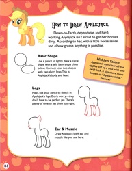 Size: 725x941 | Tagged: safe, applejack, g4, how to draw, i love to draw my little pony, tutorial