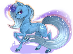 Size: 900x675 | Tagged: safe, artist:suicidalpichew, trixie, pony, unicorn, g4, female, hooves, mare, solo, unshorn fetlocks