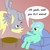 Size: 1000x1000 | Tagged: safe, artist:invidlord, derpy hooves, lyra heartstrings, pegasus, pony, unicorn, g4, couch, duo, flying, laughing, lyra is not amused, newbie artist training grounds, sitting, sitting lyra, upside down