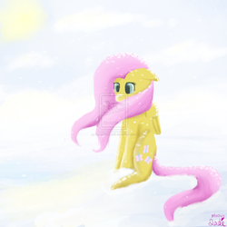 Size: 894x894 | Tagged: safe, artist:candiedkittens, fluttershy, g4, snow