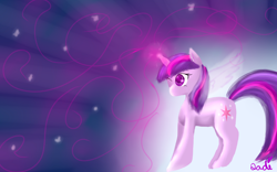 Size: 3098x1936 | Tagged: safe, artist:candiedkittens, twilight sparkle, alicorn, pony, g4, female, magic, mare, solo, twilight sparkle (alicorn)