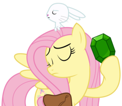Size: 6000x5195 | Tagged: safe, artist:synch-anon, angel bunny, fluttershy, g4, absurd resolution, simple background, transparent background, vector
