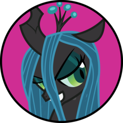 Size: 1024x1024 | Tagged: safe, artist:rob barba, queen chrysalis, changeling, changeling queen, g4, evil smile, female, portrait, solo