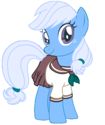 Size: 351x416 | Tagged: safe, artist:lined bronze, trixie, pony, unicorn, g4, clothes, female, mare, school uniform, solo, tumblr