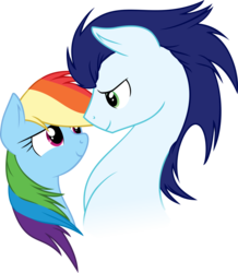 Size: 1024x1175 | Tagged: safe, artist:horsefan999, rainbow dash, soarin', g4, female, male, ship:soarindash, shipping, simple background, straight, transparent background