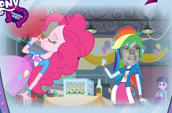 Size: 792x523 | Tagged: safe, edit, screencap, pinkie pie, rainbow dash, spike, twilight sparkle, dog, human, equestria girls, g4, american presidents, balloon, become an equestria girl, bottle, drink, game, irl, irl human, john f. kennedy, photo, president, spike the dog, wat