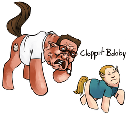 Size: 500x447 | Tagged: safe, bobby hill, hank hill, king of the hill, ponified