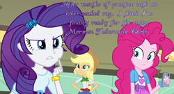 Size: 1280x692 | Tagged: safe, applejack, pinkie pie, rarity, equestria girls, g4, cards against equestria girls