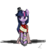 Size: 1100x1200 | Tagged: safe, artist:xonitum, twilight sparkle, pony, unicorn, g4, clothes, dress, female, hat, mare, paper, simple background, solo, top hat, transparent background, unicorn twilight