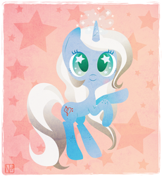 Size: 731x786 | Tagged: safe, artist:disfiguredstick, oc, oc only, oc:silver sonata, pony, unicorn, g4, female, mare, smiling, solo, starry eyes, wingding eyes